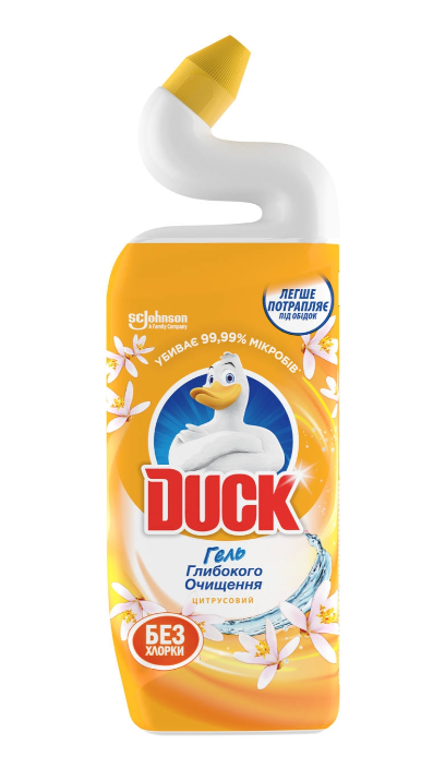 Засіб для чищення унітаза DUCK 5 в 1 Цитрусовий 0,5 л NULL